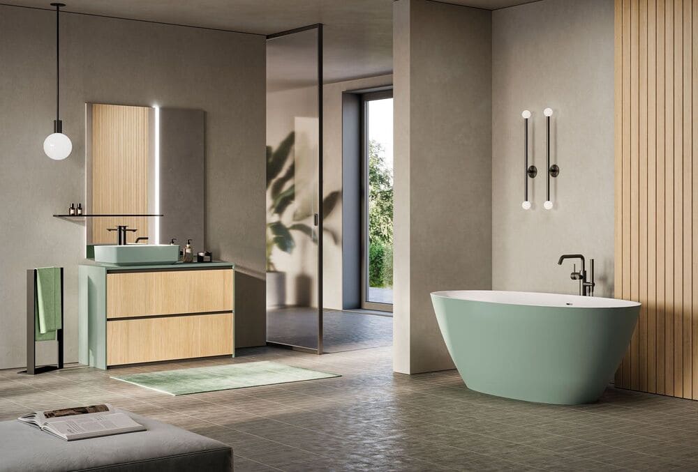 Bagni colorati moderni: idee e soluzioni Novellini