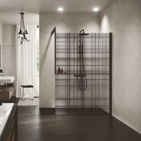 Docce walk-in - Kuadra H Frame serigrafato